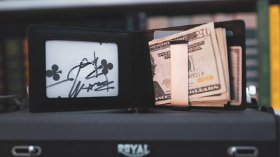 FPS Wallet True BlacK Leather (Gimmicks and Online Instructions) by Magic Firm