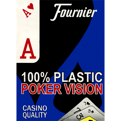 Fournier plastic Playing Cards Large Pips (red or blue) - Mystique Factory