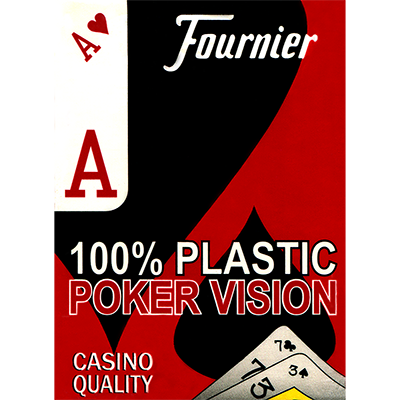 Fournier plastic Playing Cards Large Pips (red or blue) - Mystique Factory