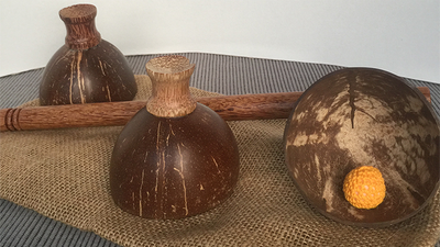 Cheppum Panthum Coconut Shell Cups and Wand set by Gary Kosnitzky - Mystique Factory