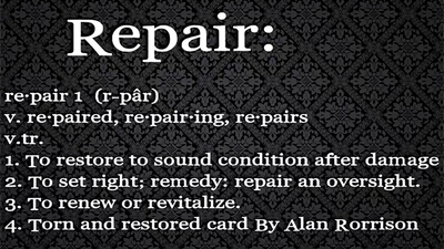 Repair by Alan Rorrison video DOWNLOAD - Mystique Factory