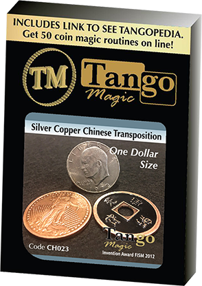 Dollar Size Silver Copper Chinese Transposition (CH023) by Tango Magic - Mystique Factory