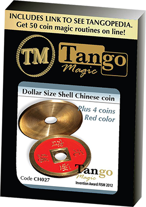 Dollar Size Shell Chinese Coin by Tango Magic - Mystique Factory