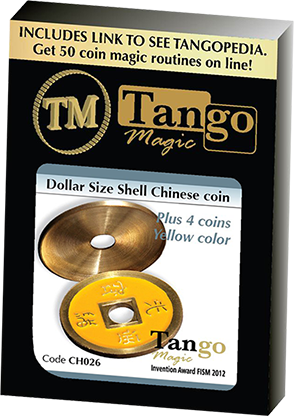 Dollar Size Shell Chinese Coin by Tango Magic - Mystique Factory