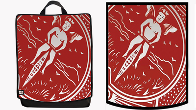 CARD Backpack (Red) by Paul Romhany and BOLDFACE - Mystique Factory