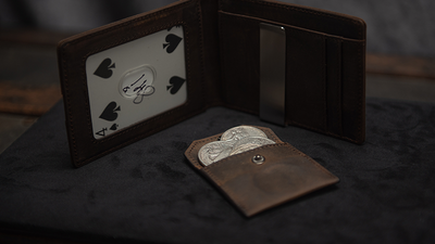 FPS Coin Wallet Brown (Gimmicks and Online Instructions) by Magic Firm - Mystique Factory