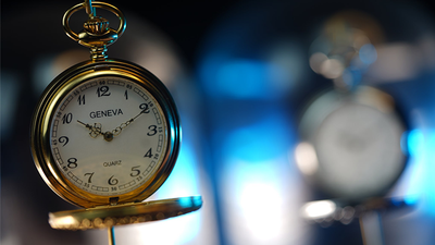 Infinity Pocket Watch V3 - Gold Case White Dial / STD Version by Bluether Magic