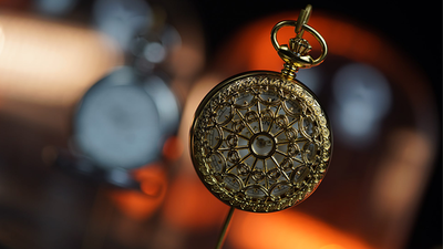 Infinity Pocket Watch V3 - Gold Case White Dial / STD Version by Bluether Magic