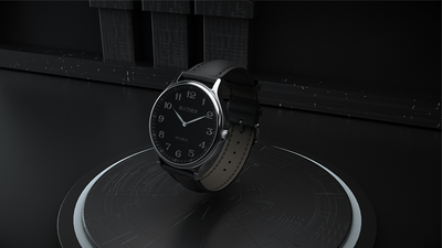 Infinity Watch V3 - Silver Case Black Dial / PEN Version (Gimmick and Online Instructions) by Bluether Magic