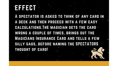 Magicians Insurance Card (Gimmicks and Online Instructions) by Vinny Sagoo