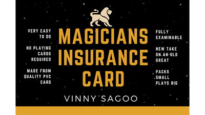 Magicians Insurance Card (Gimmicks and Online Instructions) by Vinny Sagoo