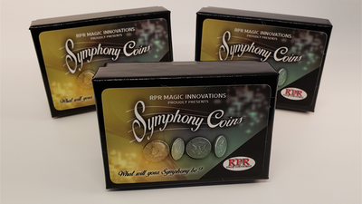 Symphony Coins (US Quarter) Gimmicks and Online Instructions by RPR Magic Innovations