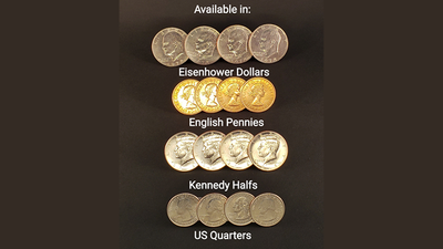 Symphony Coins (US Kennedy) Gimmicks and Online Instructions by RPR Magic Innovations