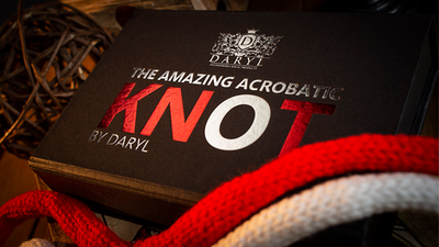 Amazing Acrobatic Knot w/xtra knot Red and White (Gimmicks and Online Instructions) by Daryl - Mystique Factory