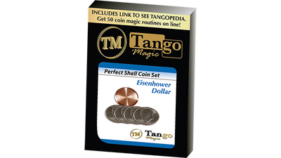 Perfect Shell Coin Set Eisenhower Dollar (Shell and 4 Coins D0202) by Tango Magic - Mystique Factory