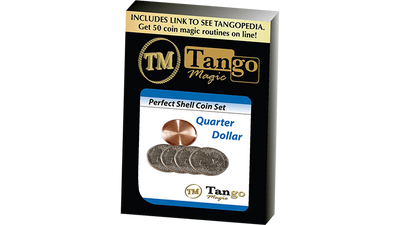 Perfect Shell Coin Set Quarter Dollar (Shell and 4 Coins D0200) by Tango Magic