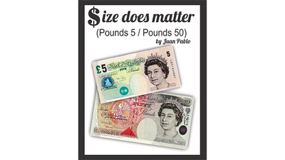 Size Does Matter POUND 5 to 50 (Gimmicks and Online Instructions) by Juan Pablo Magic