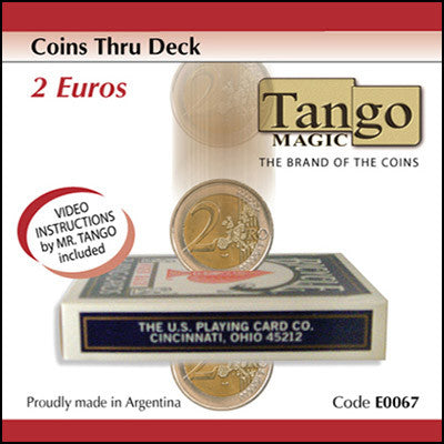 Coins Thru Deck 2 Euro by Tango - Mystique Factory